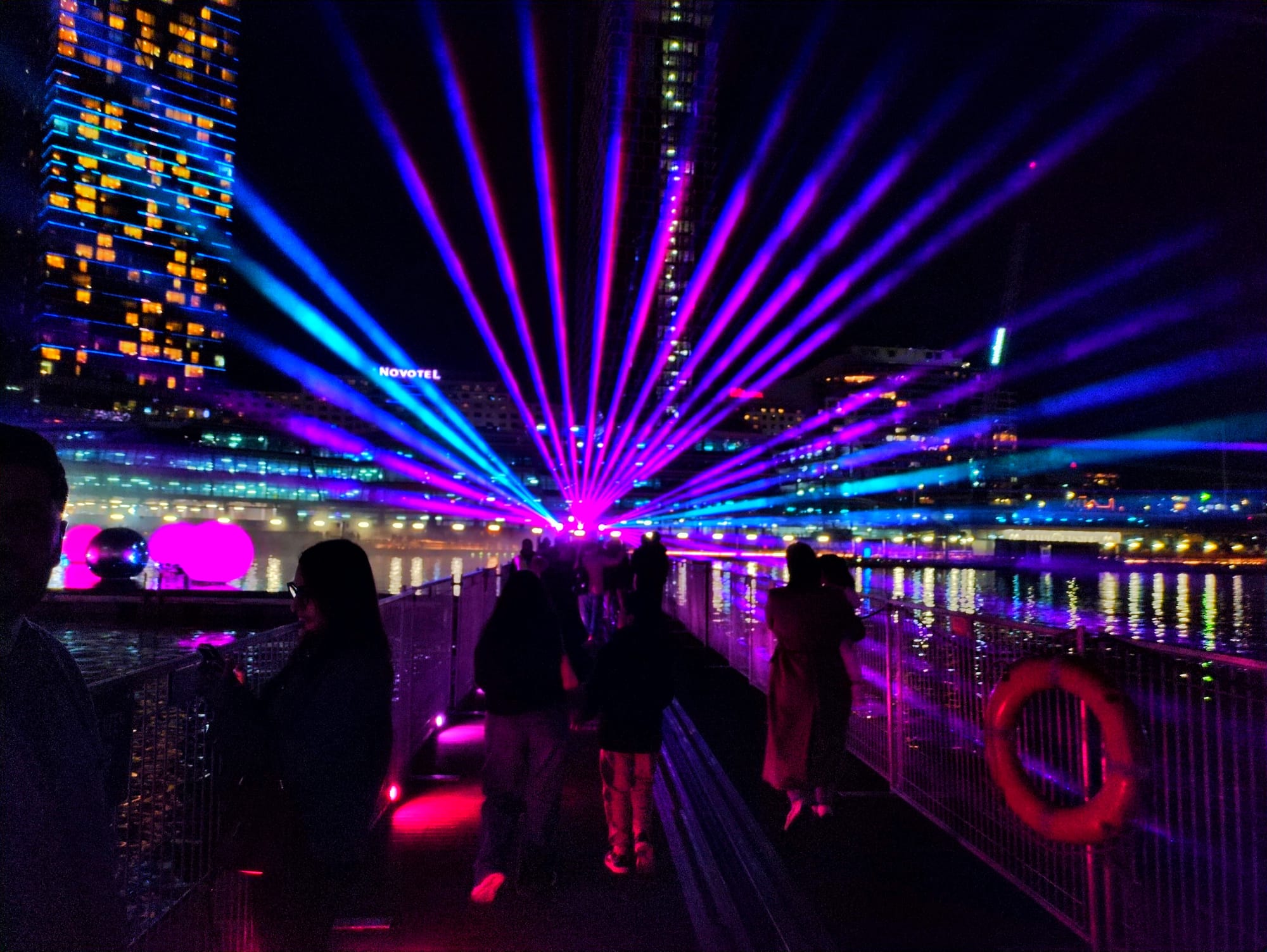 Visitors attend Vivid Sydney in 2026.